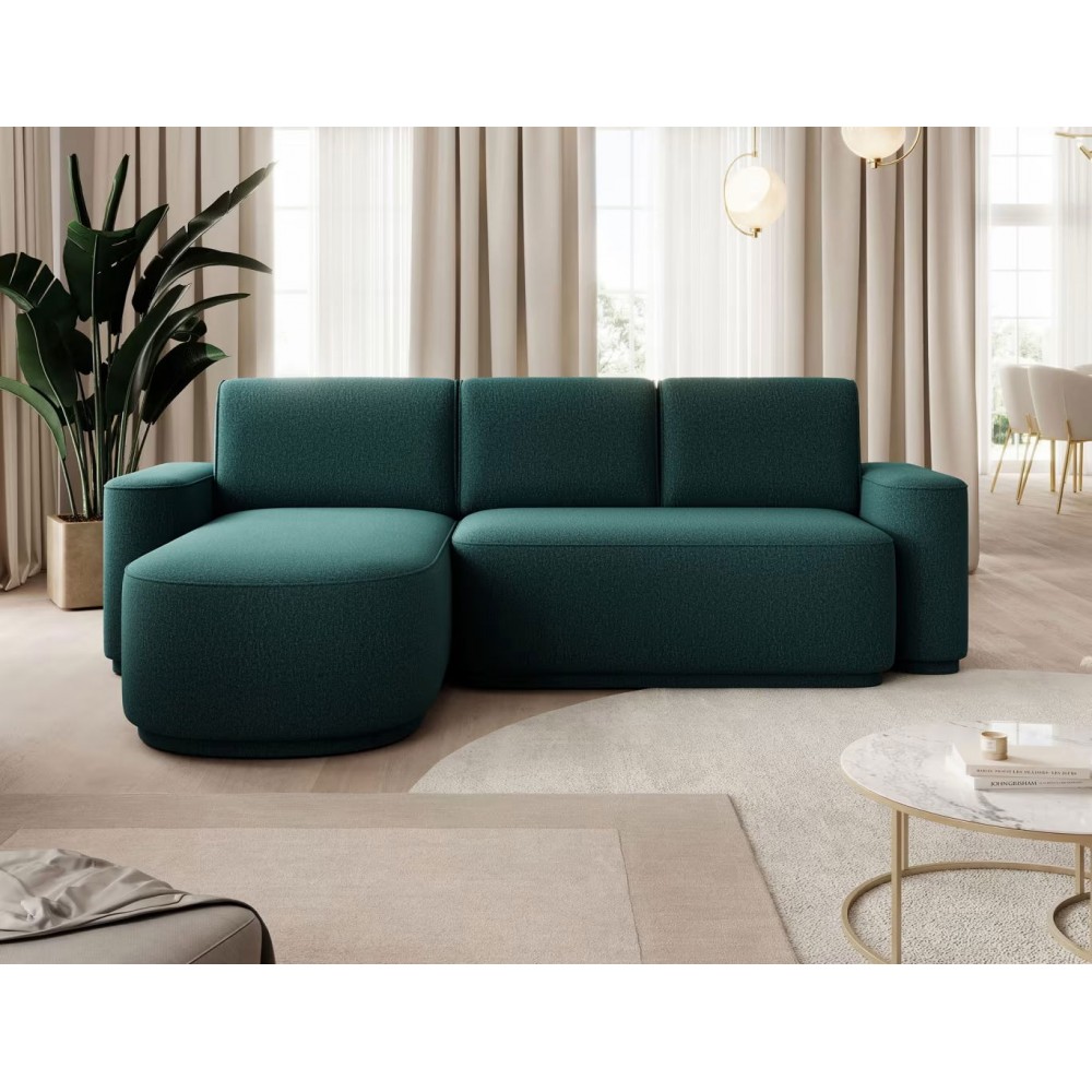 Γωνιακός καναπές Luxora-Prasino-Αριστερή