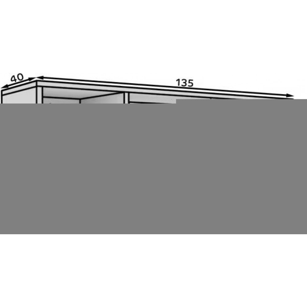 Έπιπλο τηλεόρασης LuxeView-Fusiko-Μήκος: 135 εκ. 135x40x49