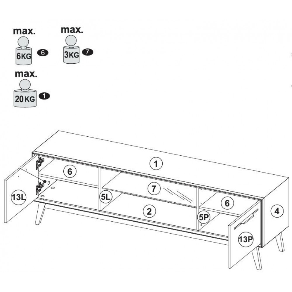 Έπιπλο τηλεόρασης Chervil