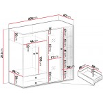 Ντουλάπα Cali τετράφυλλη