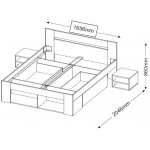 Κρεβάτι Corina με δύο κομοδίνα-160 x 200