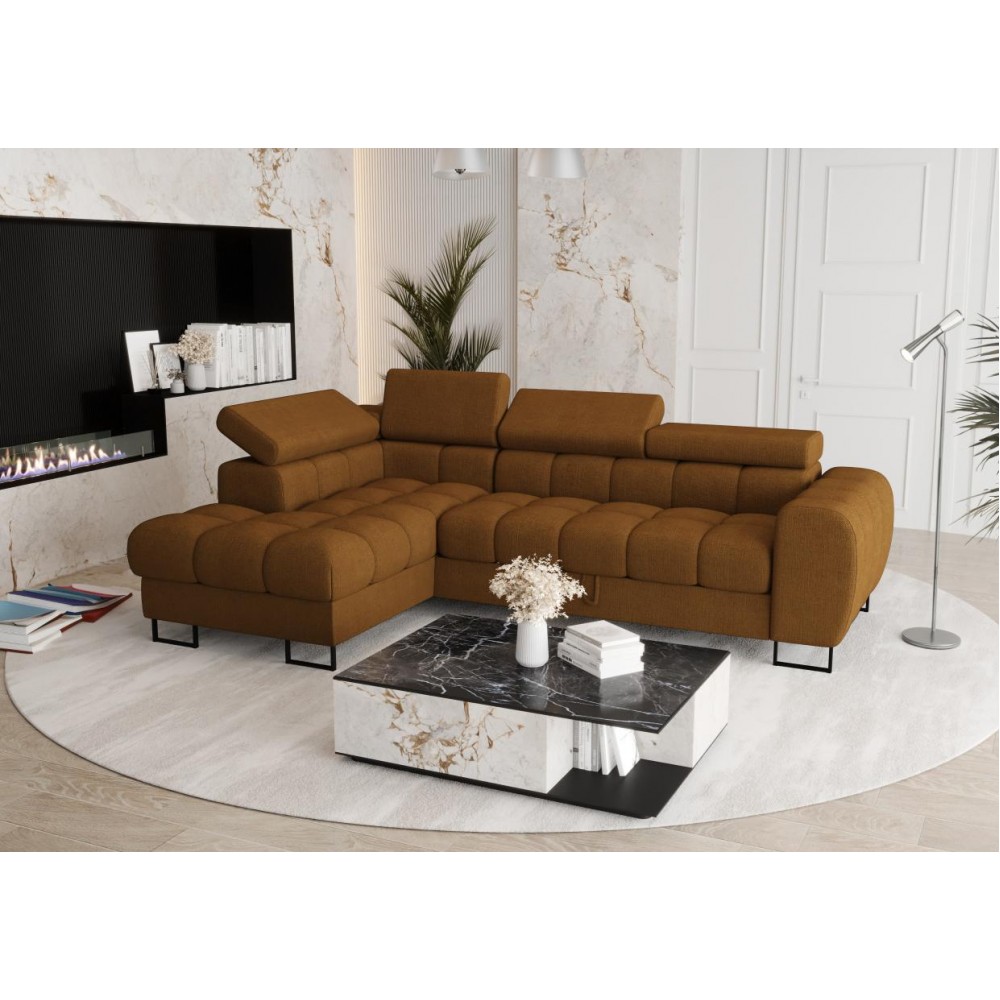 Γωνιακός καναπές Lordy mini-Portokali-Αριστερή