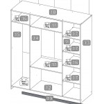 Ντουλάπα Corina τετράφυλλη