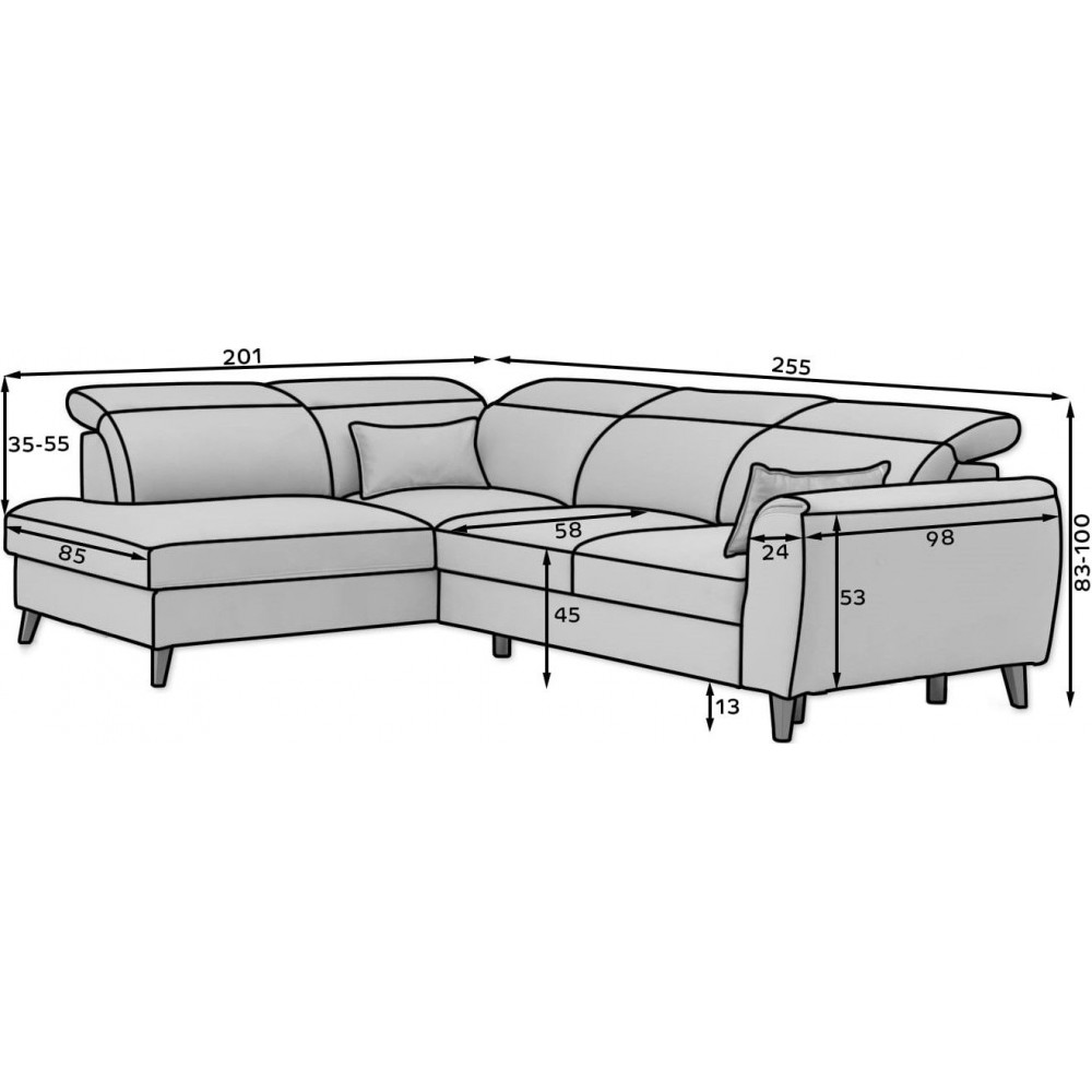 Γωνιακός καναπές Vuelta-Kafe-Αριστερή