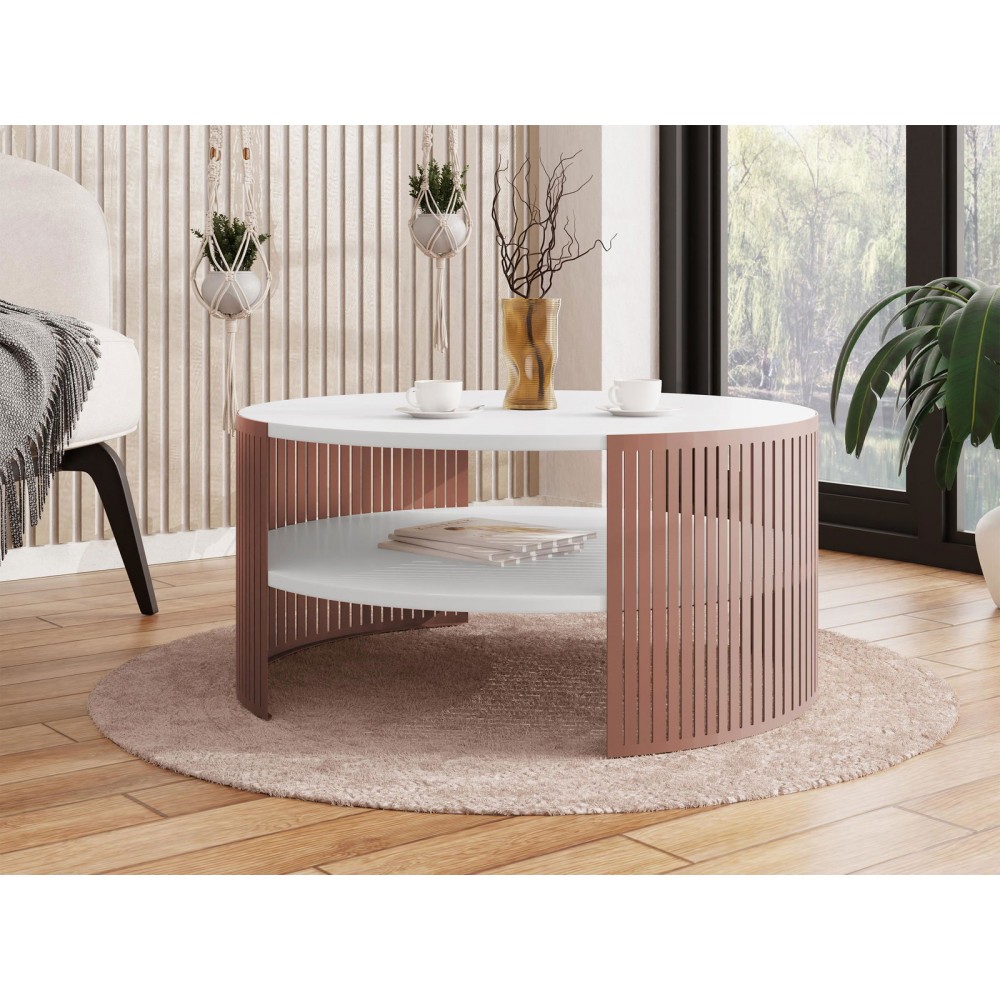 Τραπεζάκι σαλονιού Fikoli Ember-Leuko