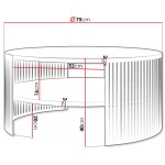 Τραπεζάκι σαλονιού Fikoli Ember-Leuko