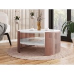 Τραπεζάκι σαλονιού Fikoli Ember-Leuko Marmaro