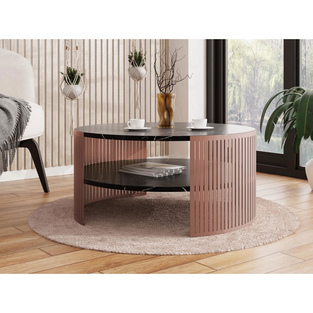 Τραπεζάκι σαλονιού Fikoli Ember-Mauro Marmaro