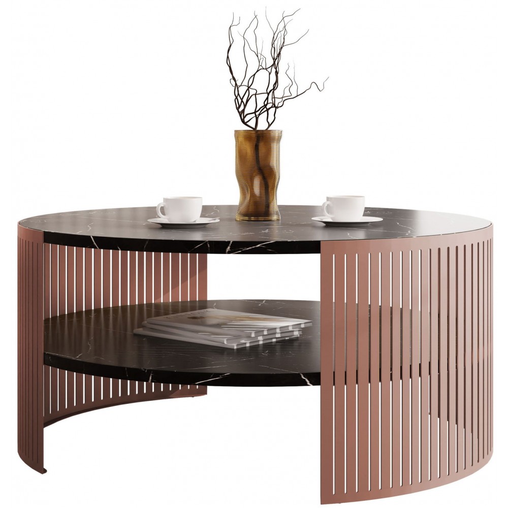 Τραπεζάκι σαλονιού Fikoli Ember-Mauro Marmaro