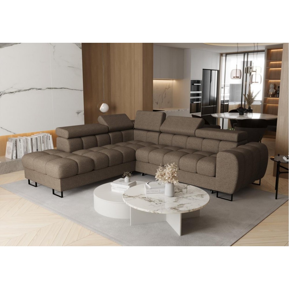 Γωνιακός καναπές Lordy-Mpez Skouro-Αριστερή