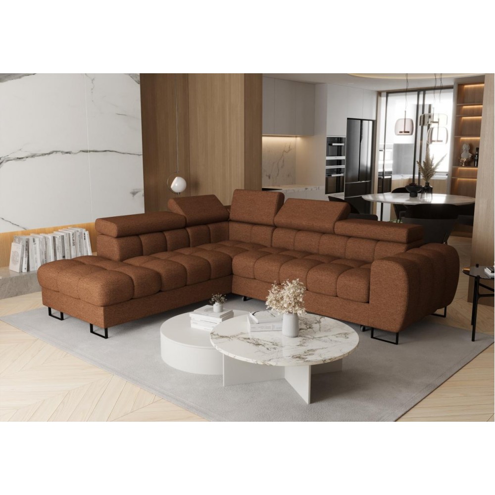 Γωνιακός καναπές Lordy-Portokali-Αριστερή