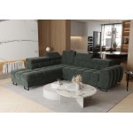 Γωνιακός καναπές Lordy-Prasino-Αριστερή