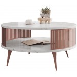 Τραπεζάκι σαλονιού Roenni Ember-Leuko Marmaro