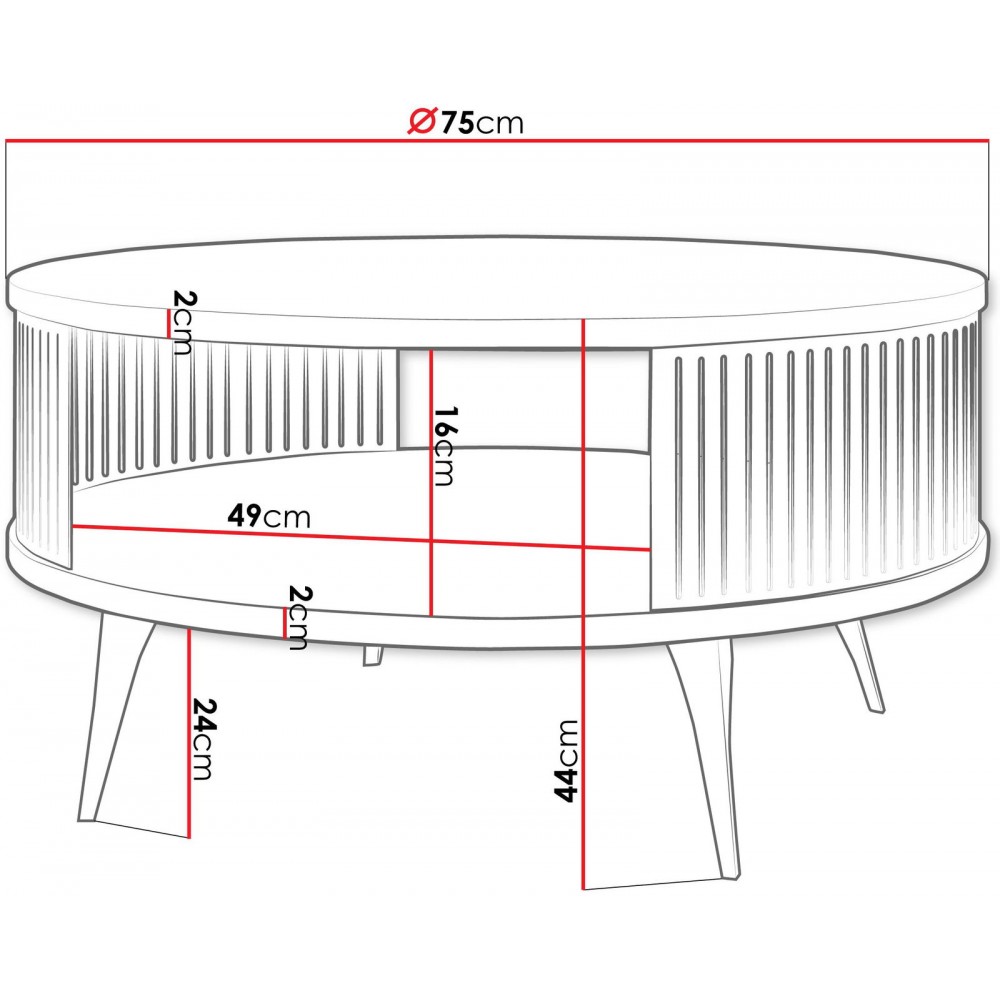 Τραπεζάκι σαλονιού Roenni Ember-Leuko