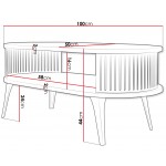 Τραπεζάκι σαλονιού Roenni Gold-Leuko