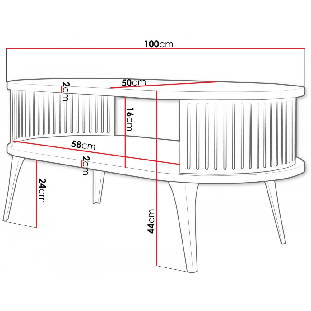 Τραπεζάκι σαλονιού Roenni Gold-Mauro