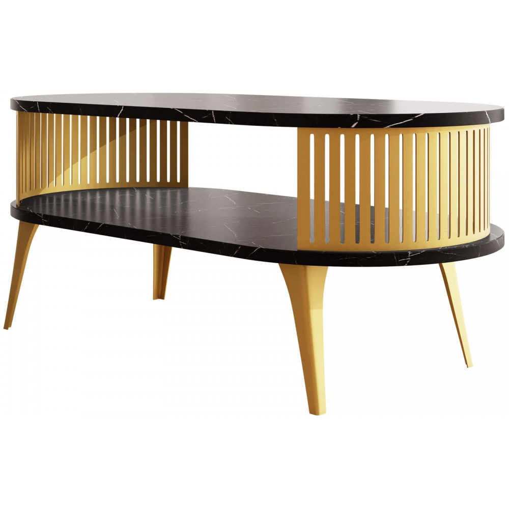 Τραπεζάκι σαλονιού Roenni Gold-Mauro Marmaro