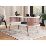 Τραπεζάκι σαλονιού Roenni Ember ΙΙ-Leuko