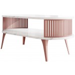 Τραπεζάκι σαλονιού Roenni Ember ΙΙ-Leuko Marmaro