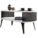 Τραπεζάκι σαλονιού Roenni ΙΙ-Leuko Marmaro