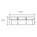 Καναπές - κρεβάτι Flago τριθέσιος-Leuko