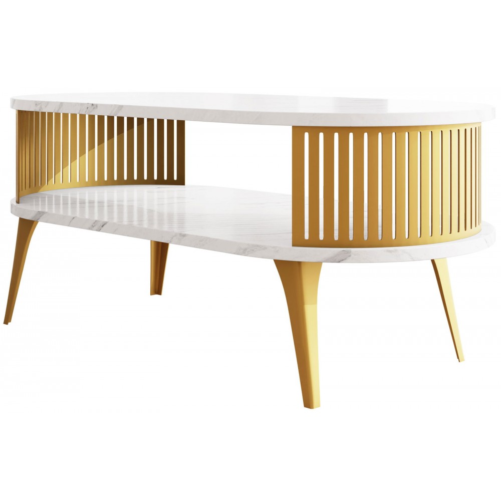 Τραπεζάκι σαλονιού Fikoli GD II-Leuko Marmaro