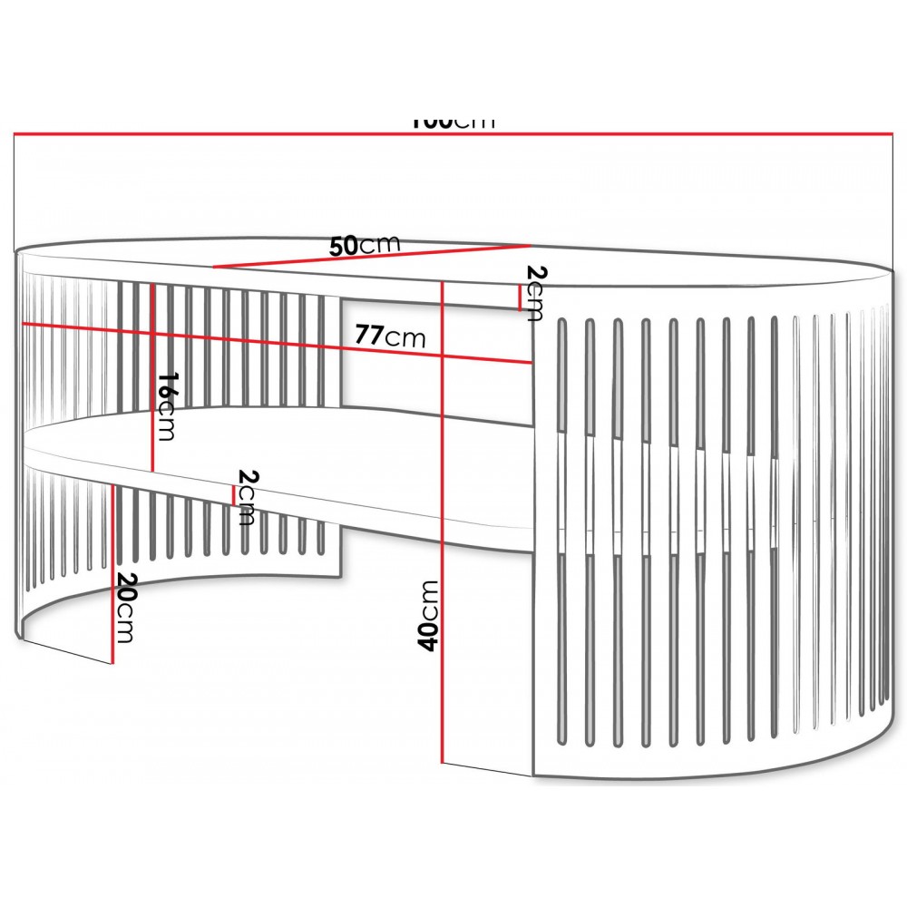 Τραπεζάκι σαλονιού Fikoli GD I-Leuko