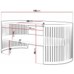 Τραπεζάκι σαλονιού Fikoli Ember I-Leuko Marmaro