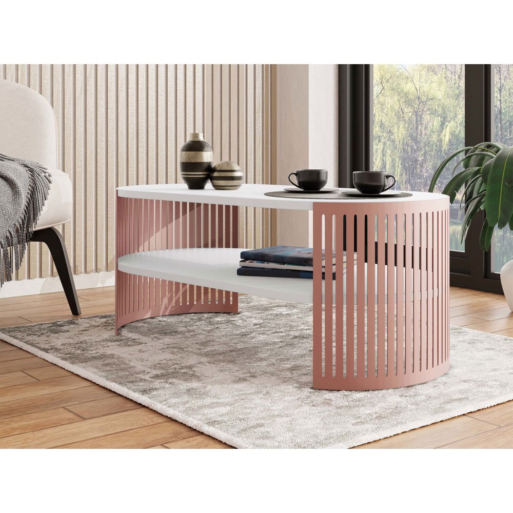 Τραπεζάκι σαλονιού Fikoli Ember I-Leuko