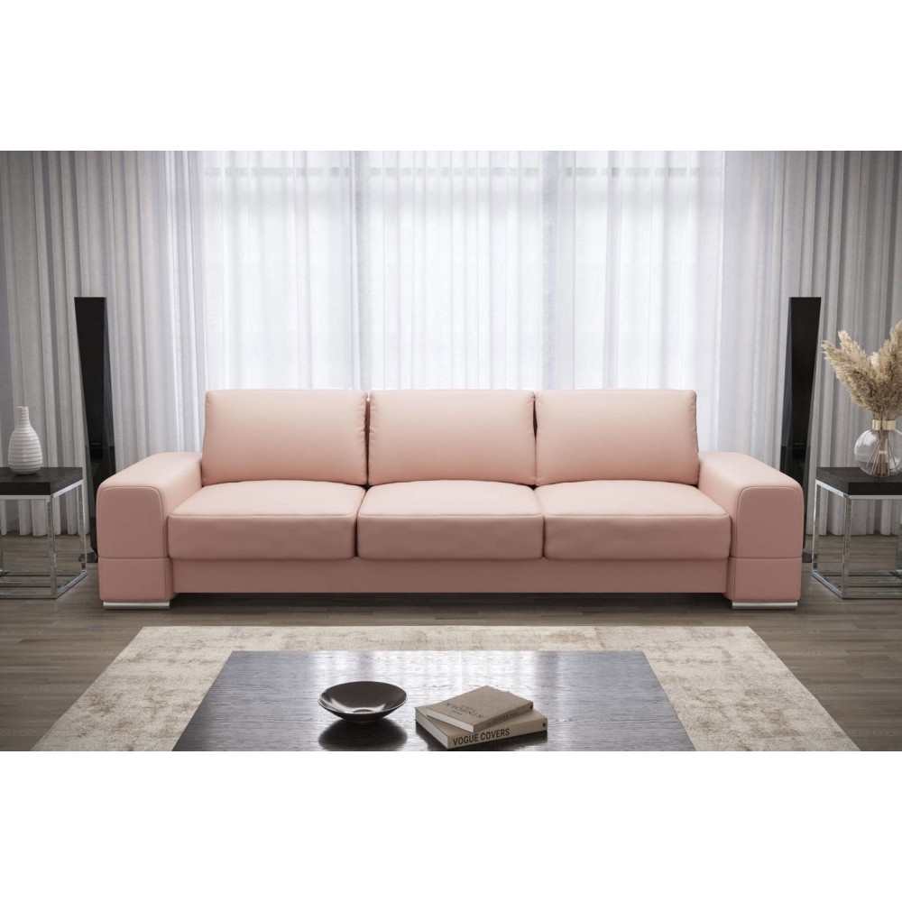 Καναπές - κρεβάτι Flago τριθέσιος LTHR-Roz