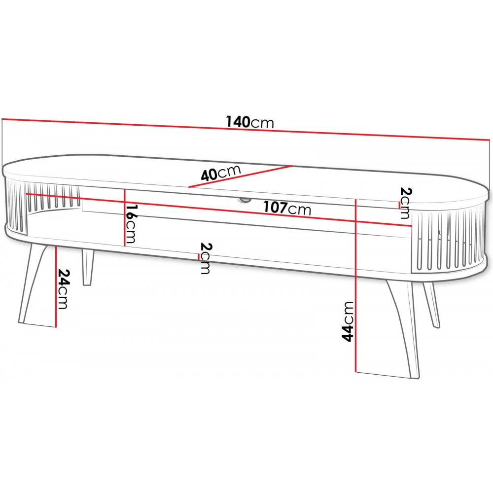 Έπιπλο τηλεόρασης Roenni GD-Leuko