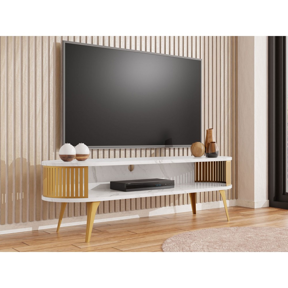 Έπιπλο τηλεόρασης Roenni GD-Leuko Marmaro