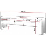 Έπιπλο τηλεόρασης Fikoli Ember-Leuko Marmaro