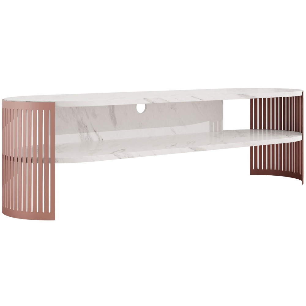 Έπιπλο τηλεόρασης Fikoli Ember-Leuko Marmaro