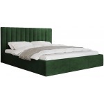 Επενδυμένο κρεβάτι Cosmos-Prasino-200 x 200