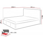 Επενδυμένο κρεβάτι Cosmos-Prasino-200 x 200