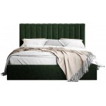 Επενδυμένο κρεβάτι Cosmos-Prasino-200 x 200