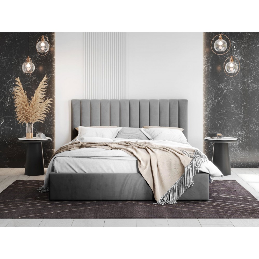 Επενδυμένο κρεβάτι Cosmos-Gkri-200 x 200