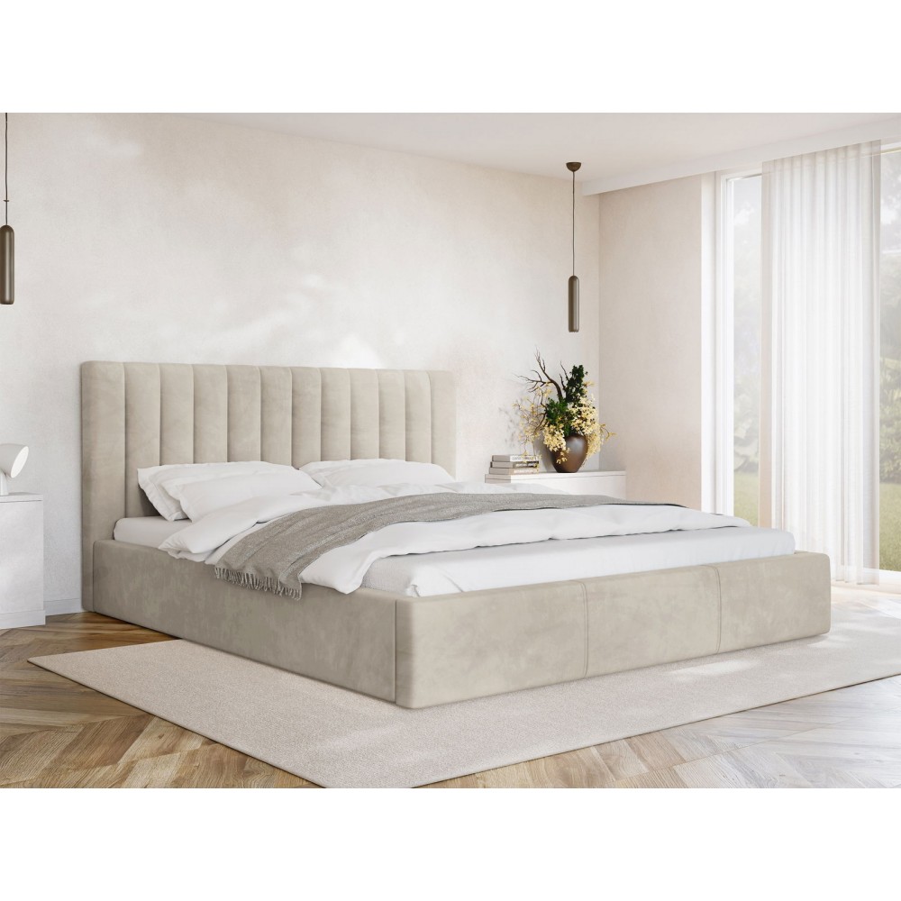 Επενδυμένο κρεβάτι Cosmos-Ekrou-200 x 200