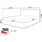 Επενδυμένο κρεβάτι Swift-Gkri-160 x 200