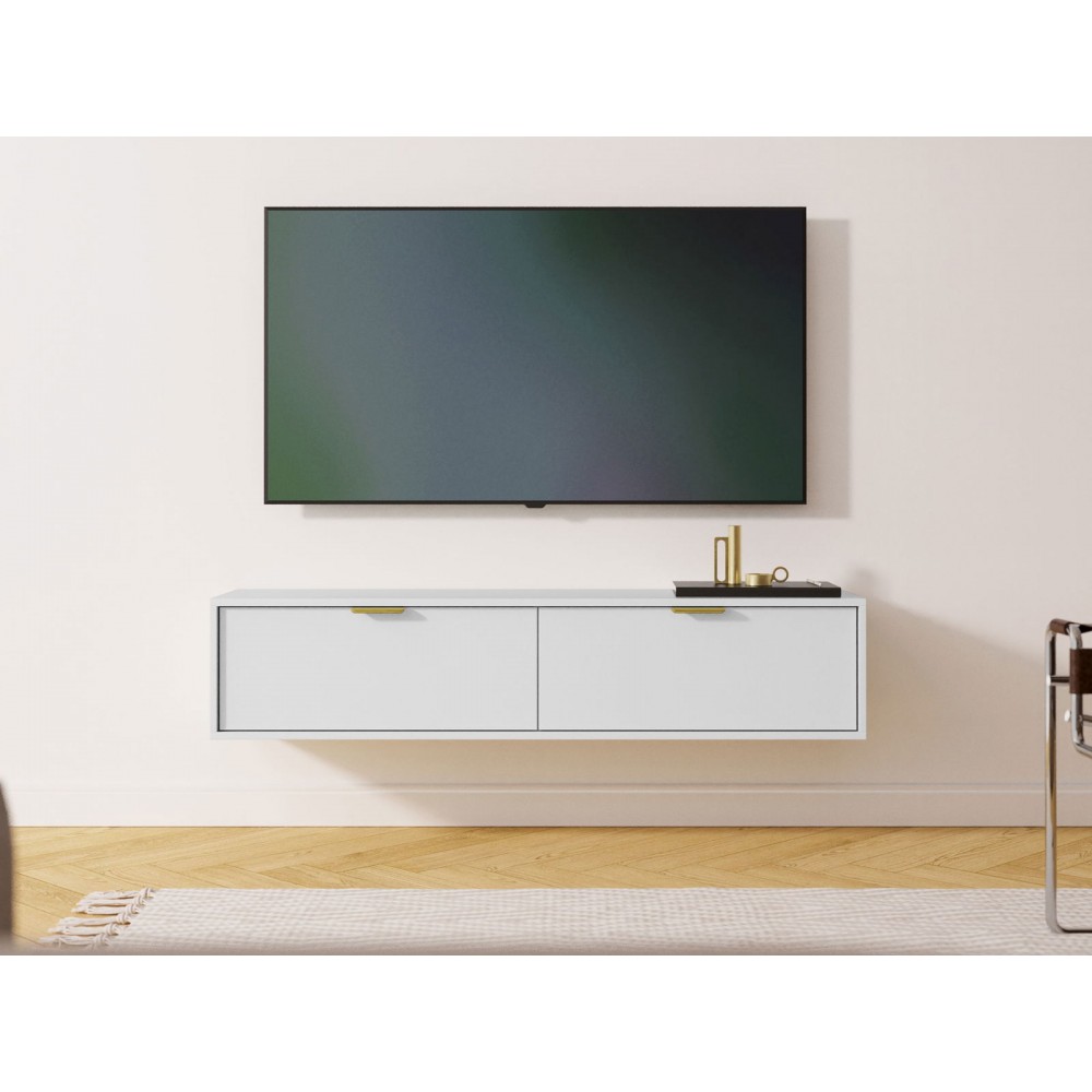 Έπιπλο τηλεόρασης Queen-Leuko-Μήκος: 140 εκ.