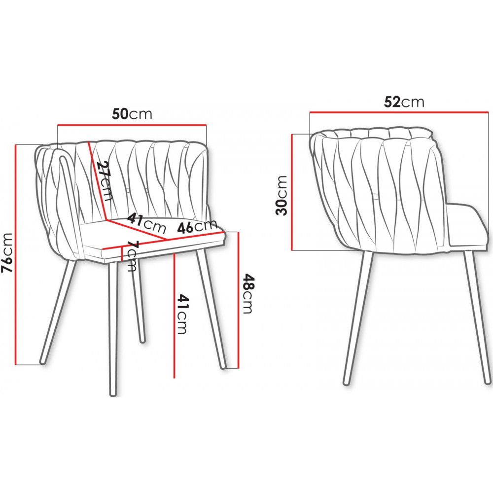 Καρέκλα Muz 1142 2τμχ-Mauro