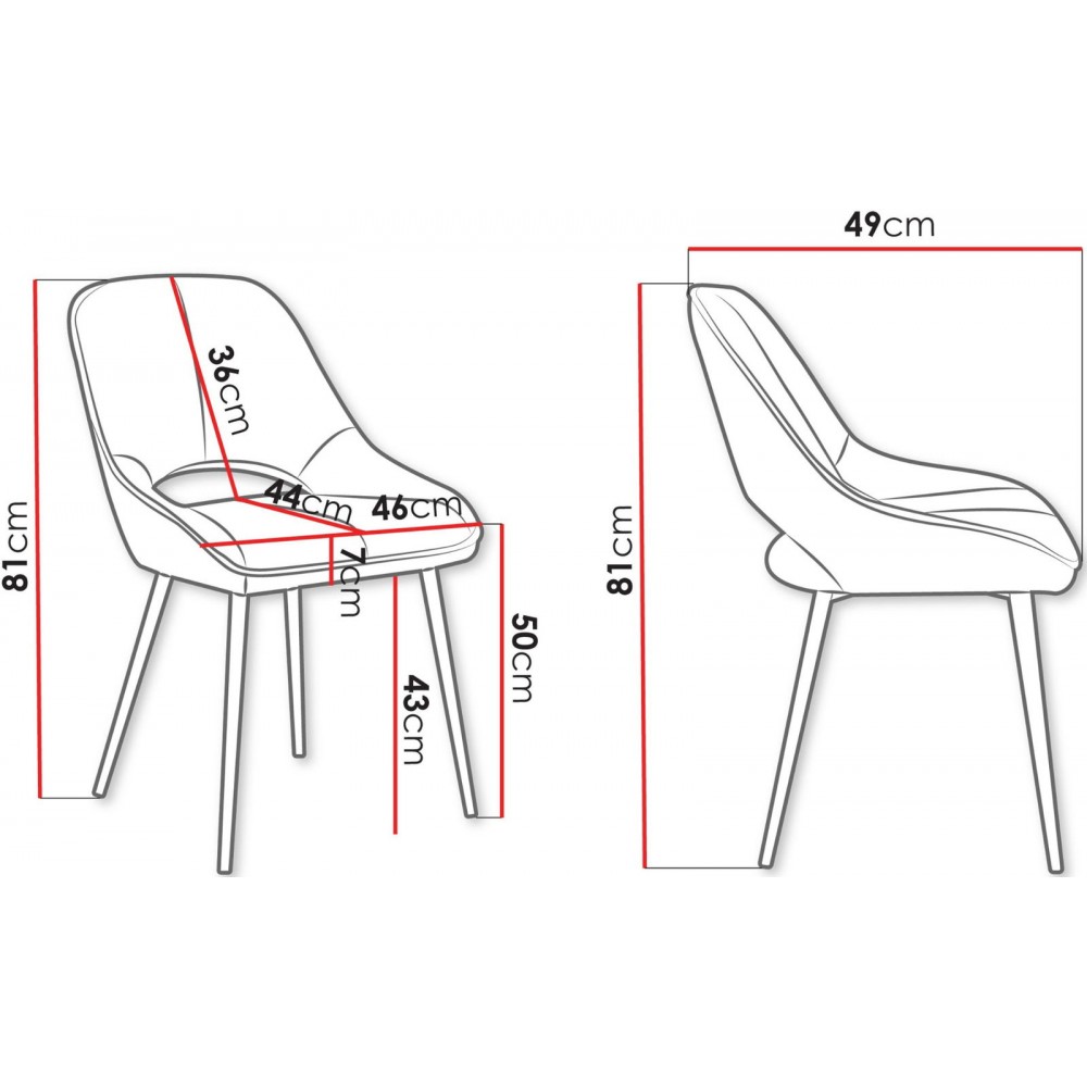 Καρέκλα Muz 1143 2τμχ-Mauro