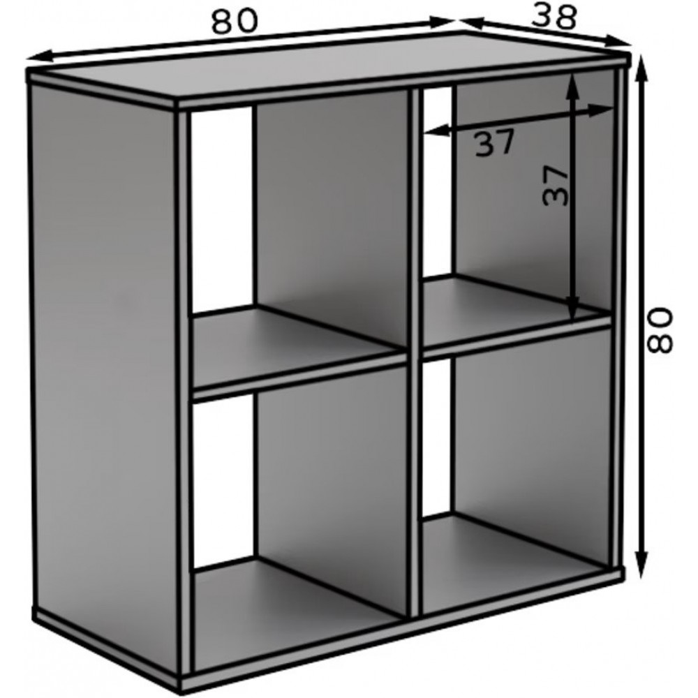 Ραφιέρα Leoce I 80x38x80