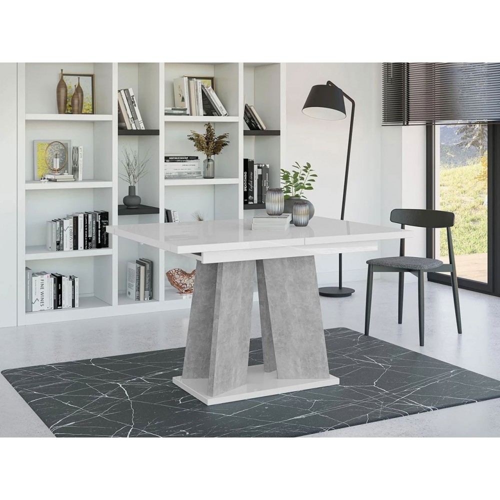 Τραπέζι Mufo επεκτεινόμενο -leuko gualistero - concrete
