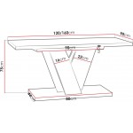 Τραπέζι Viney επεκτεινόμενο-leuko gualistero - concrete