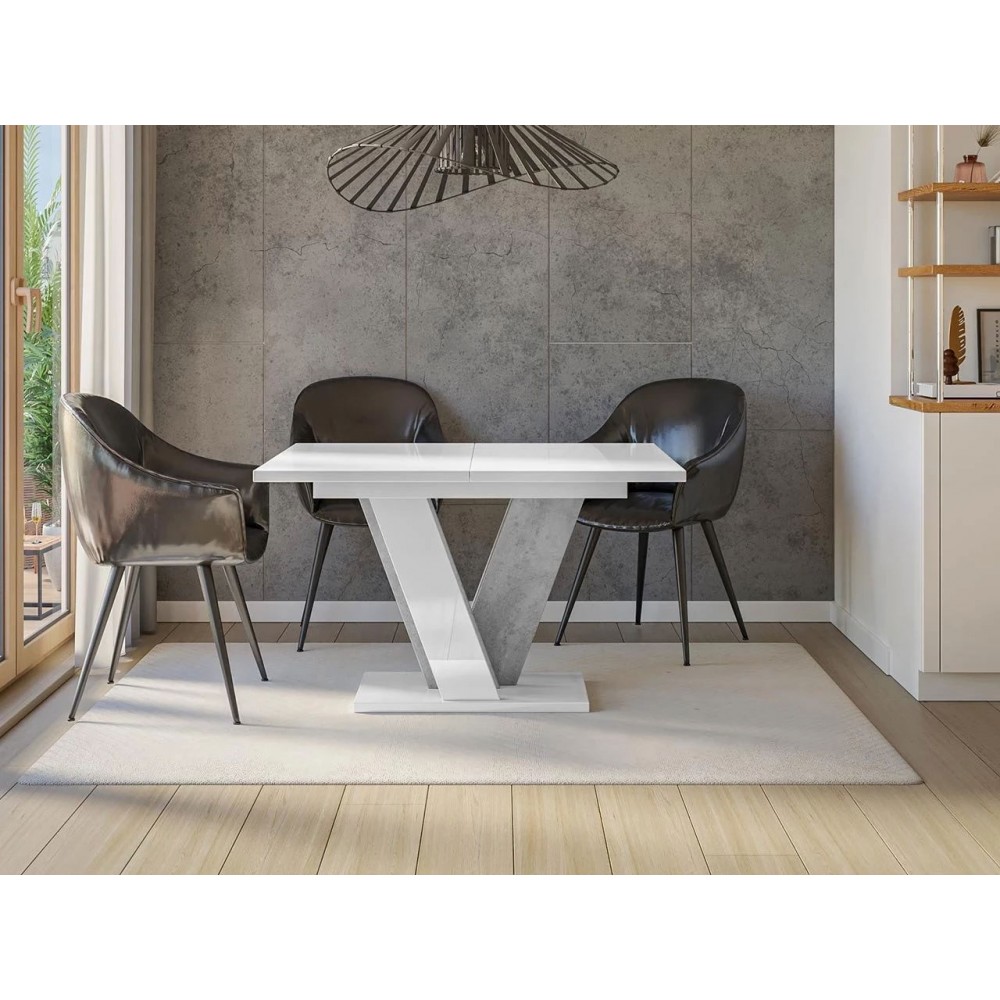 Τραπέζι Viney επεκτεινόμενο-leuko gualistero - concrete