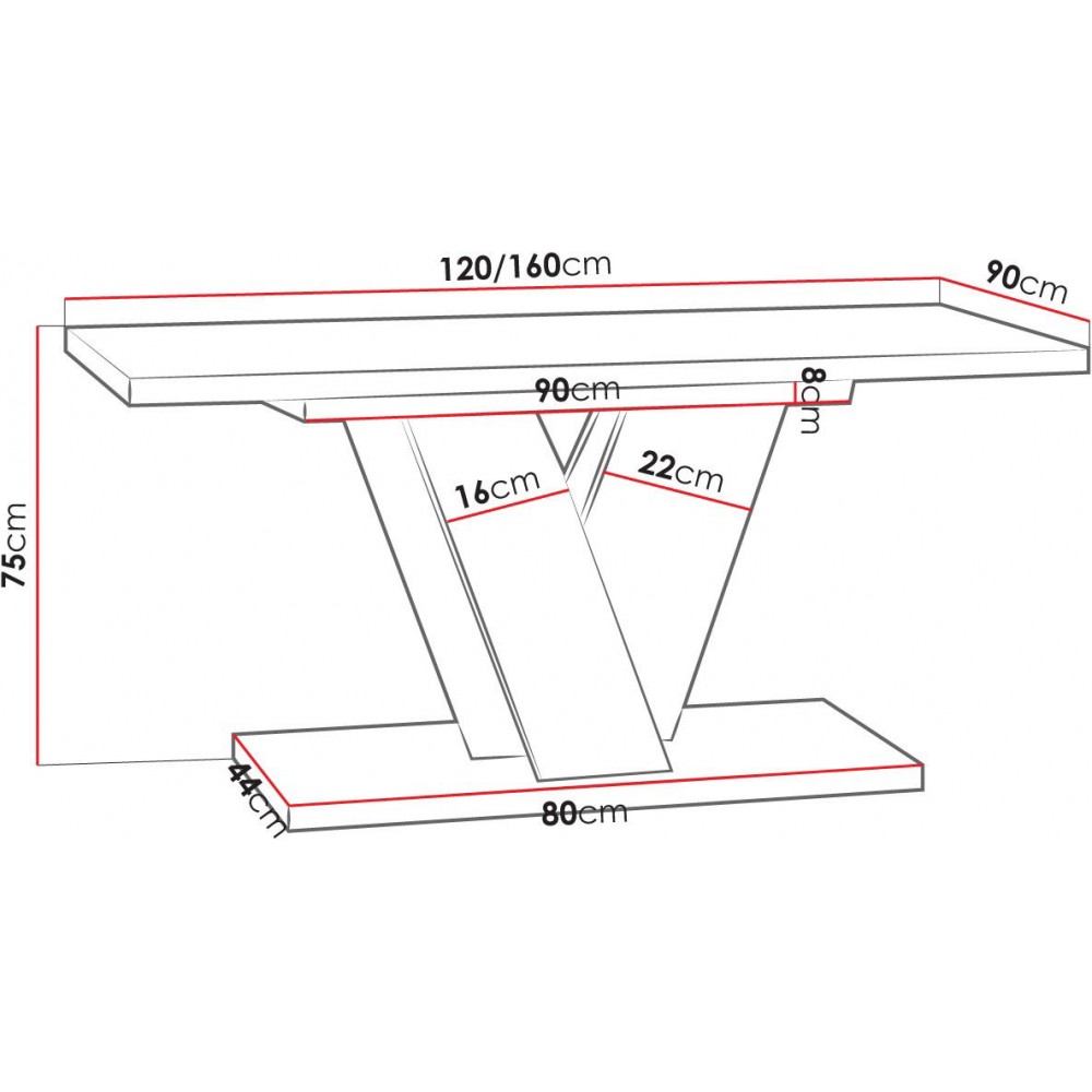 Τραπέζι Viney επεκτεινόμενο-mauro gualistero - concrete