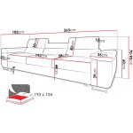 Καναπές Torezio τριθέσιος-Mple Skouro