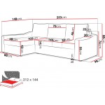 Γωνιακός καναπές Harbor-Mpez Anoixto-Δεξιά